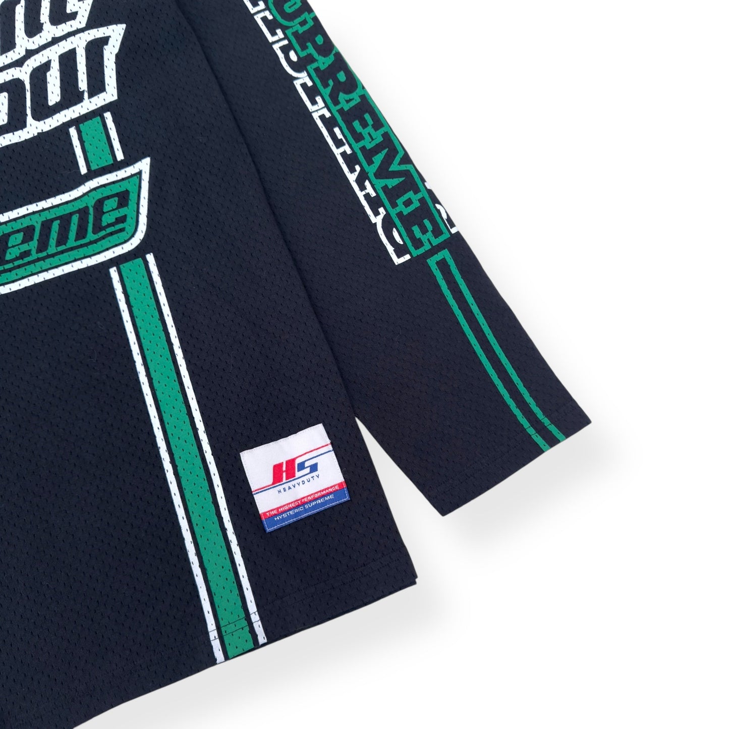 SUPREME X HYSTERIC GLAMOUR LONG-SLEEVE MESH JERSEY BLACK / GREEN XL | XL, Black
