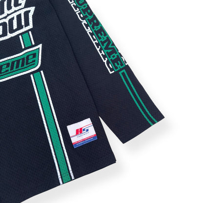 SUPREME X HYSTERIC GLAMOUR LONG-SLEEVE MESH JERSEY BLACK / GREEN XL | XL, Black