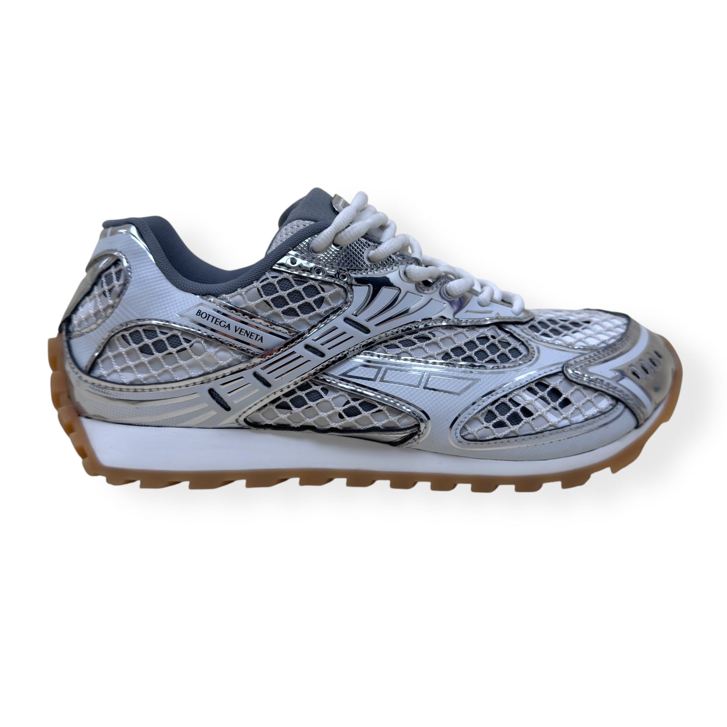 BOTTEGA VENETA TECHNICAL MESH ORBIT SNEAKER SILVER / WHITE 42 / UK8 | UK 8, Silver