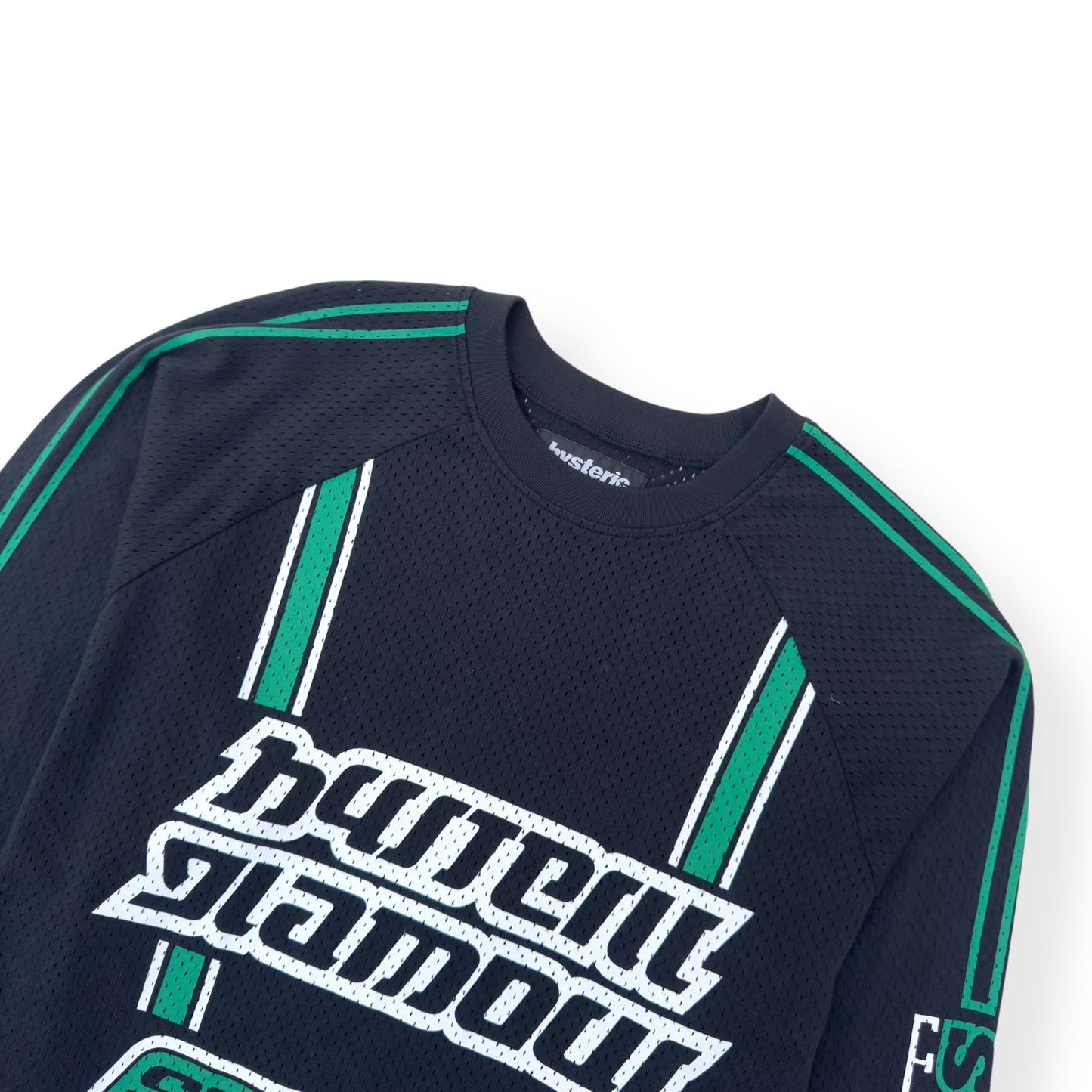 SUPREME X HYSTERIC GLAMOUR LONG-SLEEVE MESH JERSEY BLACK / GREEN XL | XL, Black