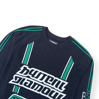 SUPREME X HYSTERIC GLAMOUR LONG-SLEEVE MESH JERSEY BLACK / GREEN XL | XL, Black