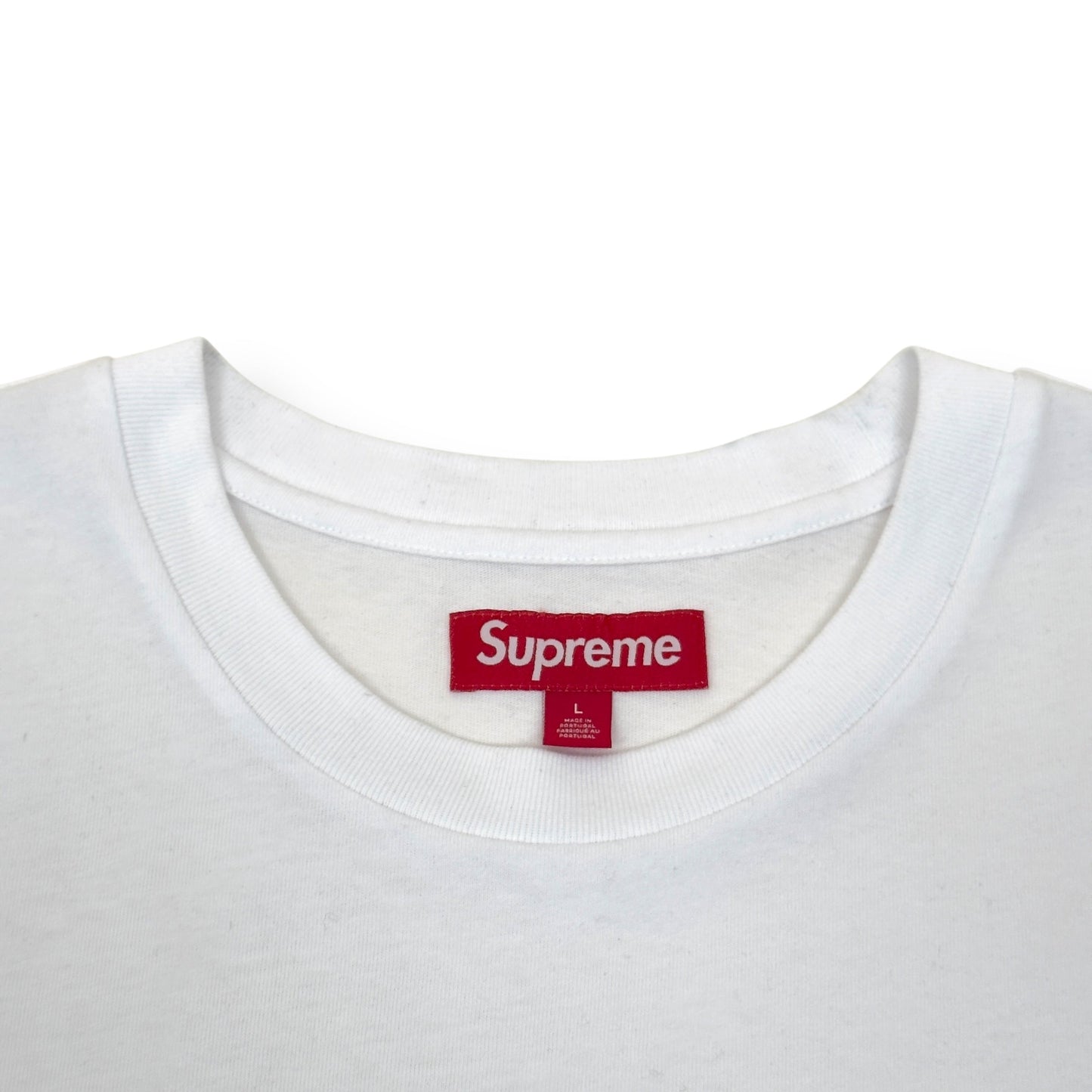 SUPREME SMALL BOX LOGO COTTON T-SHIRT WHITE / RED L | Large, Red