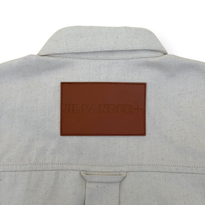 JIL SANDER LOGO-PATCH DENIM SHIRT NATURAL L | Large, Natural