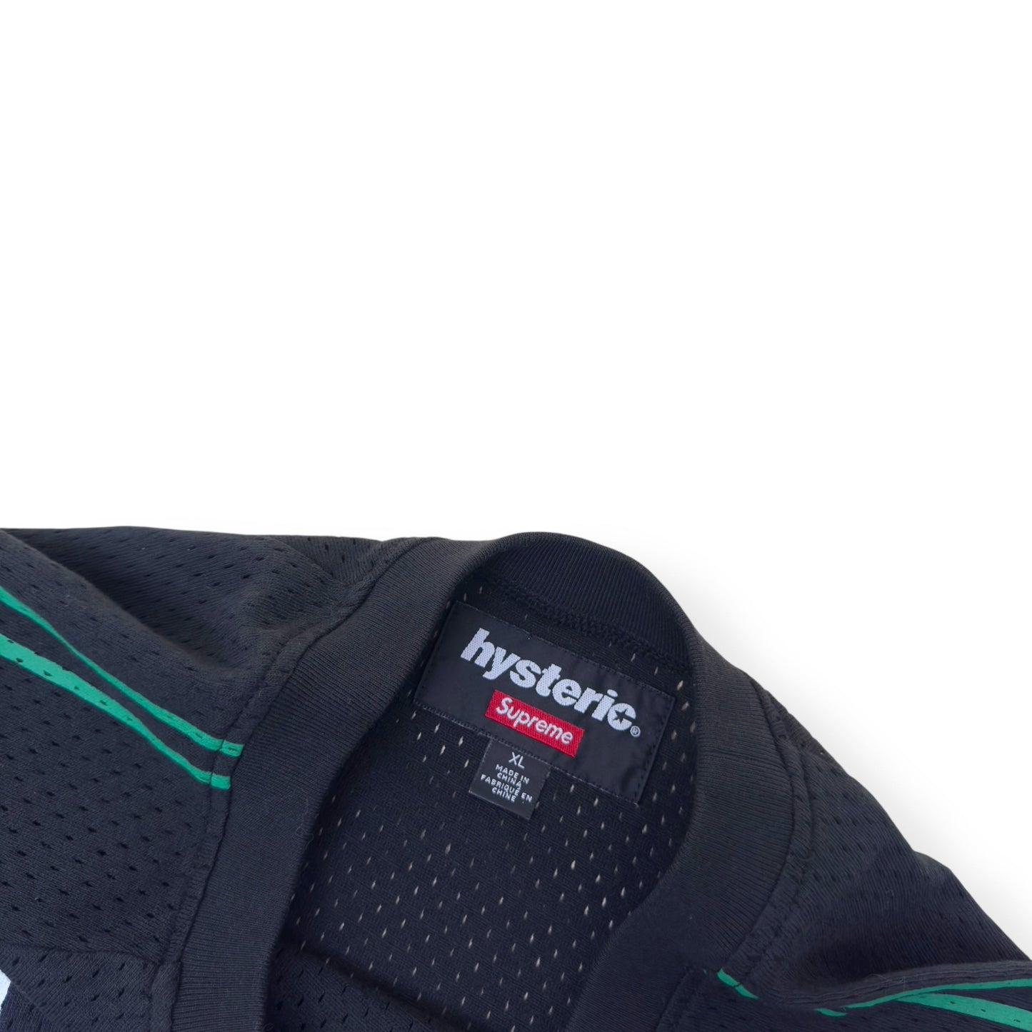 SUPREME X HYSTERIC GLAMOUR LONG-SLEEVE MESH JERSEY BLACK / GREEN XL | XL, Black