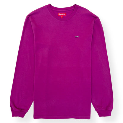 SUPREME LONG-SLEEVE SMALL BOX LOGO COTTON T-SHIRT BRIGHT PURPLE L | Large, Purple