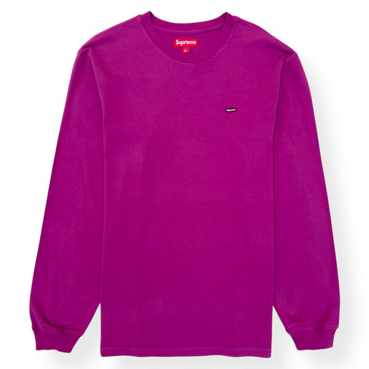 SUPREME LONG-SLEEVE SMALL BOX LOGO COTTON T-SHIRT BRIGHT PURPLE L | Large, Purple