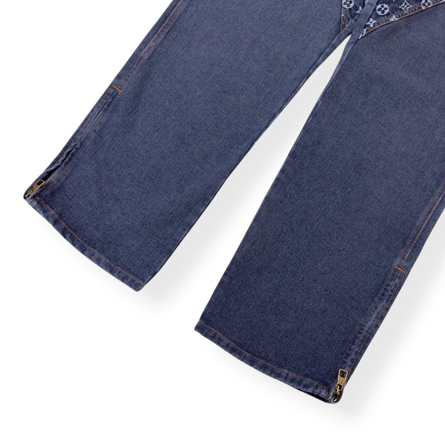 LOUIS VUITTON MONOGRAM FLOWER DENIM JEANS BLACK / GREY W34” | W34, Black