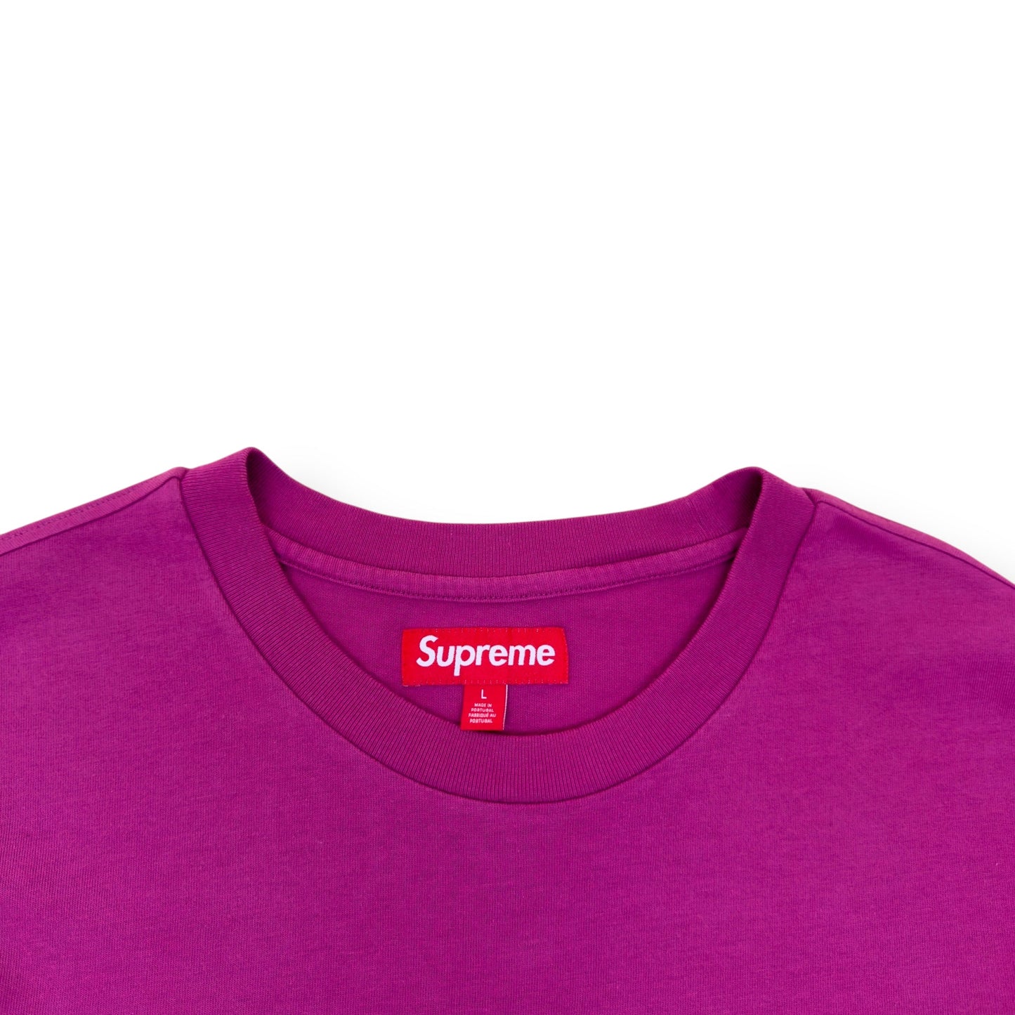 SUPREME LONG-SLEEVE SMALL BOX LOGO COTTON T-SHIRT BRIGHT PURPLE L | Large, Purple