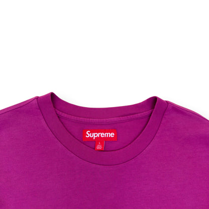 SUPREME LONG-SLEEVE SMALL BOX LOGO COTTON T-SHIRT BRIGHT PURPLE L | Large, Purple