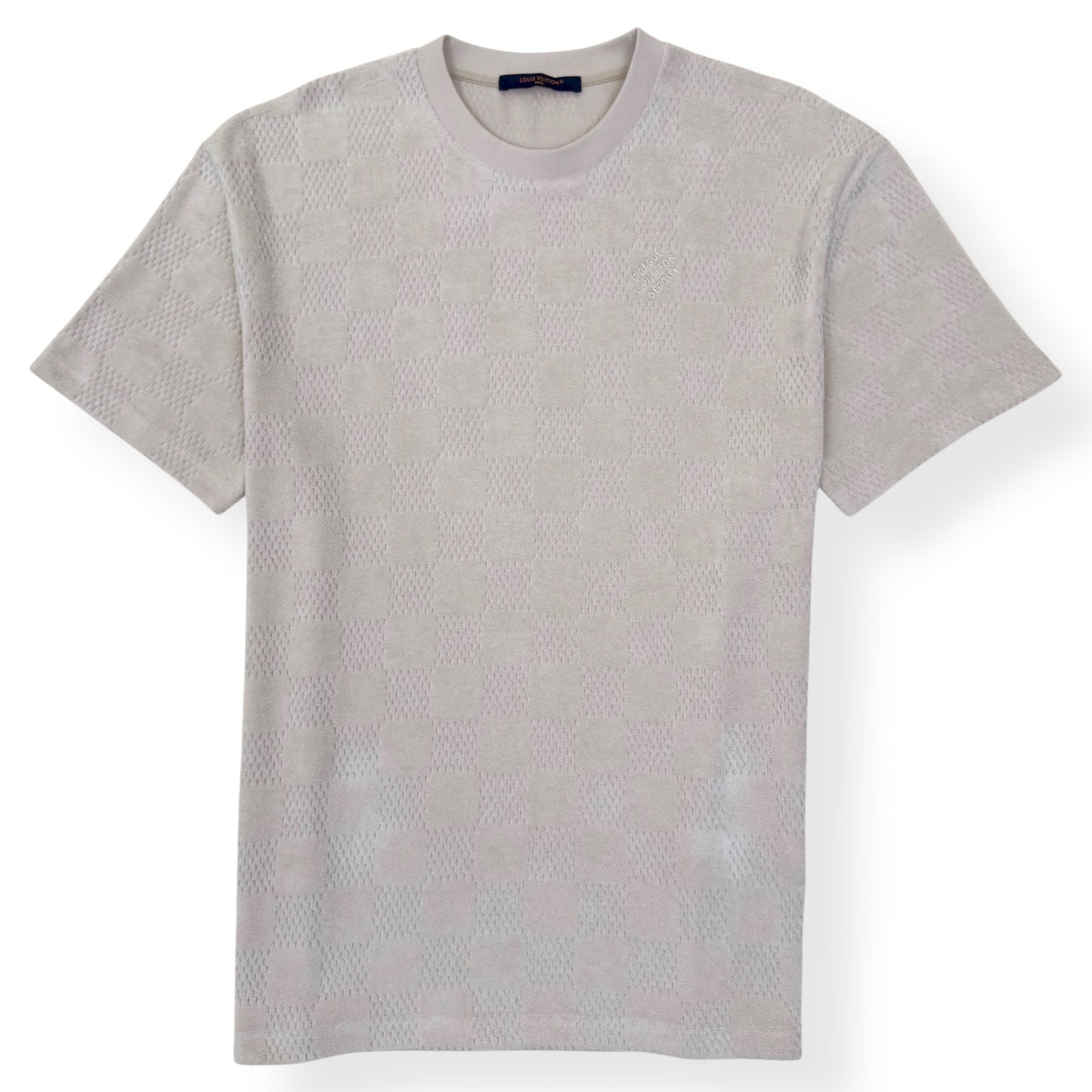 LOUIS VUITTON DAMIER FRENCH TERRY T-SHIRT LUXURY BEIGE XL | XL, Beige