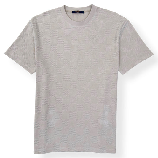 LOUIS VUITTON DAMIER FRENCH TERRY T-SHIRT LUXURY BEIGE XL | XL, Beige