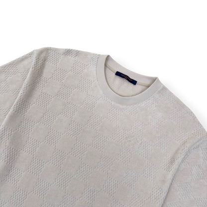 LOUIS VUITTON DAMIER FRENCH TERRY T-SHIRT LUXURY BEIGE XL | XL, Beige