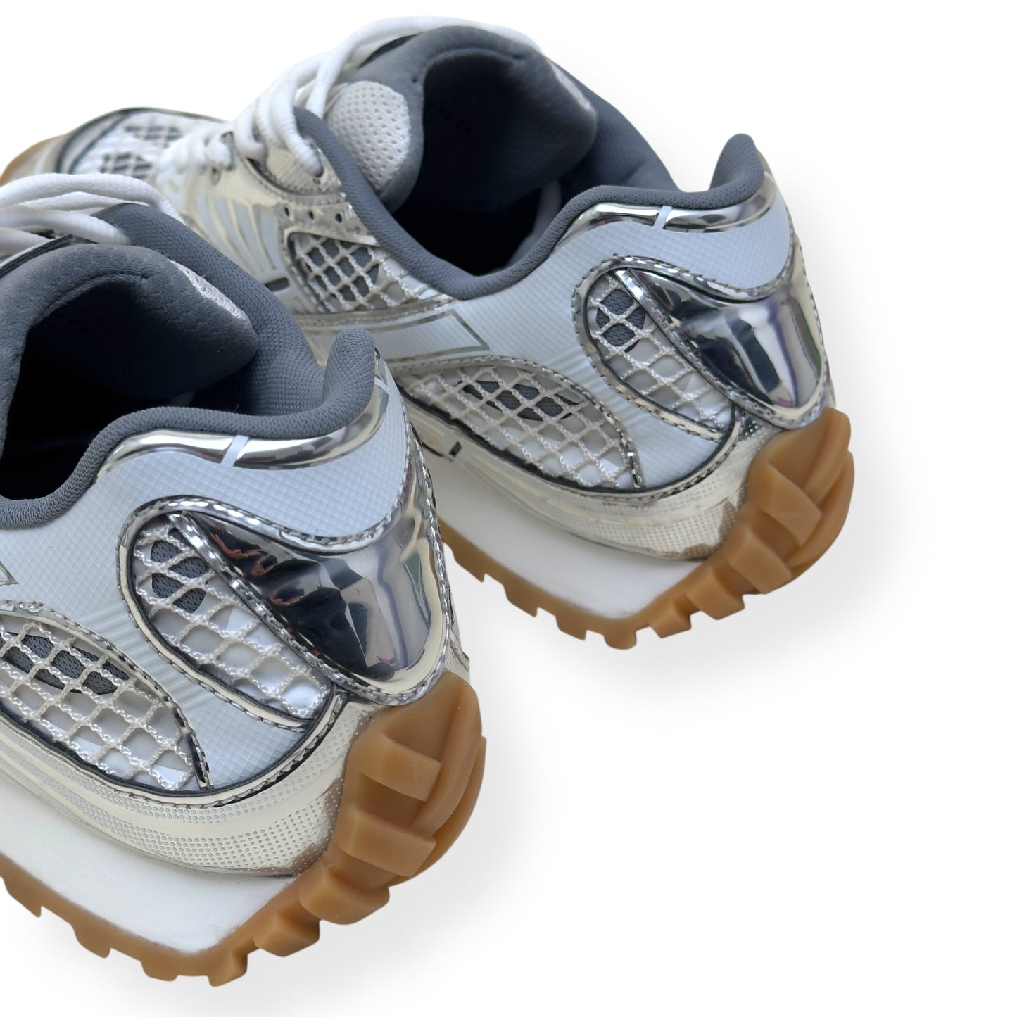 BOTTEGA VENETA TECHNICAL MESH ORBIT SNEAKER SILVER / WHITE 42 / UK8 | UK 8, Silver