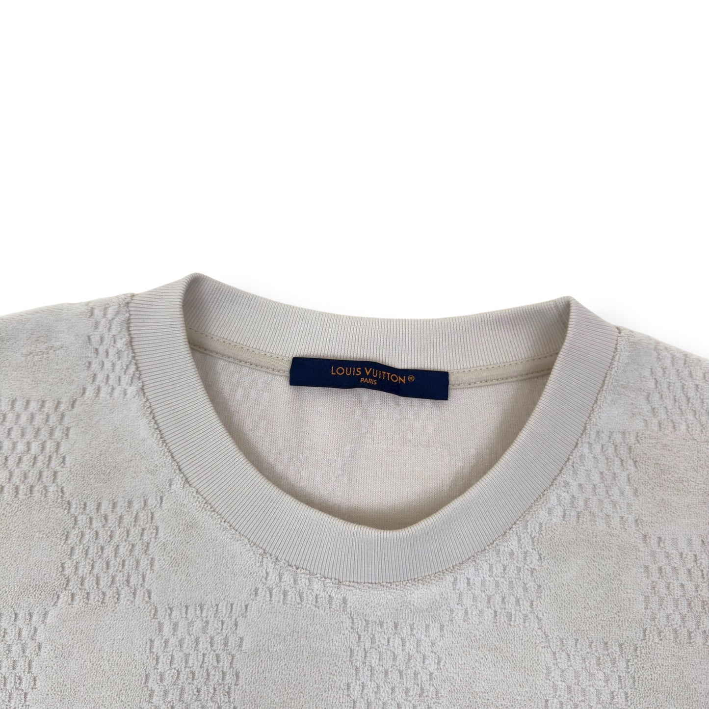 LOUIS VUITTON DAMIER FRENCH TERRY T-SHIRT LUXURY BEIGE XL | XL, Beige