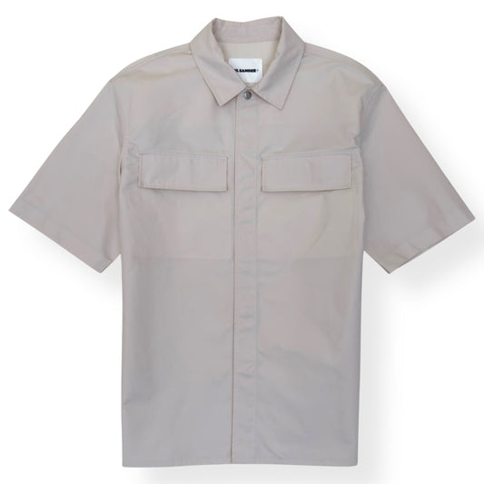 JIL SANDER SS25 FLAP POCKET SHIRT CREAM 50 / L | Large, Cream