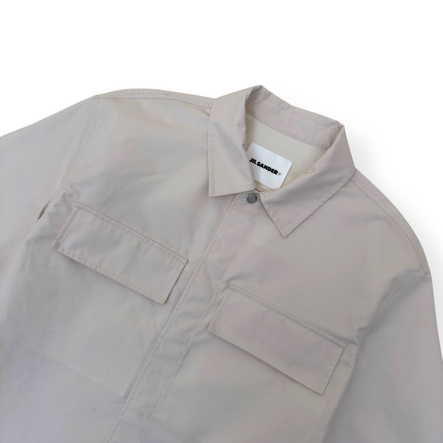 JIL SANDER SS25 FLAP POCKET SHIRT CREAM 50 / L | Large, Cream