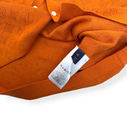 LOUIS VUITTON MONOGRAM POINTELLE COTTON SHIRT LUXURY ORANGE XL | XL, Orange