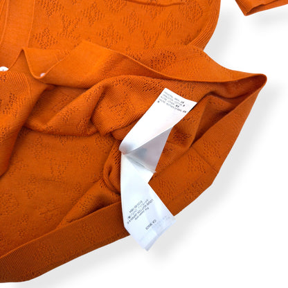 LOUIS VUITTON MONOGRAM POINTELLE COTTON SHIRT LUXURY ORANGE XL | XL, Orange