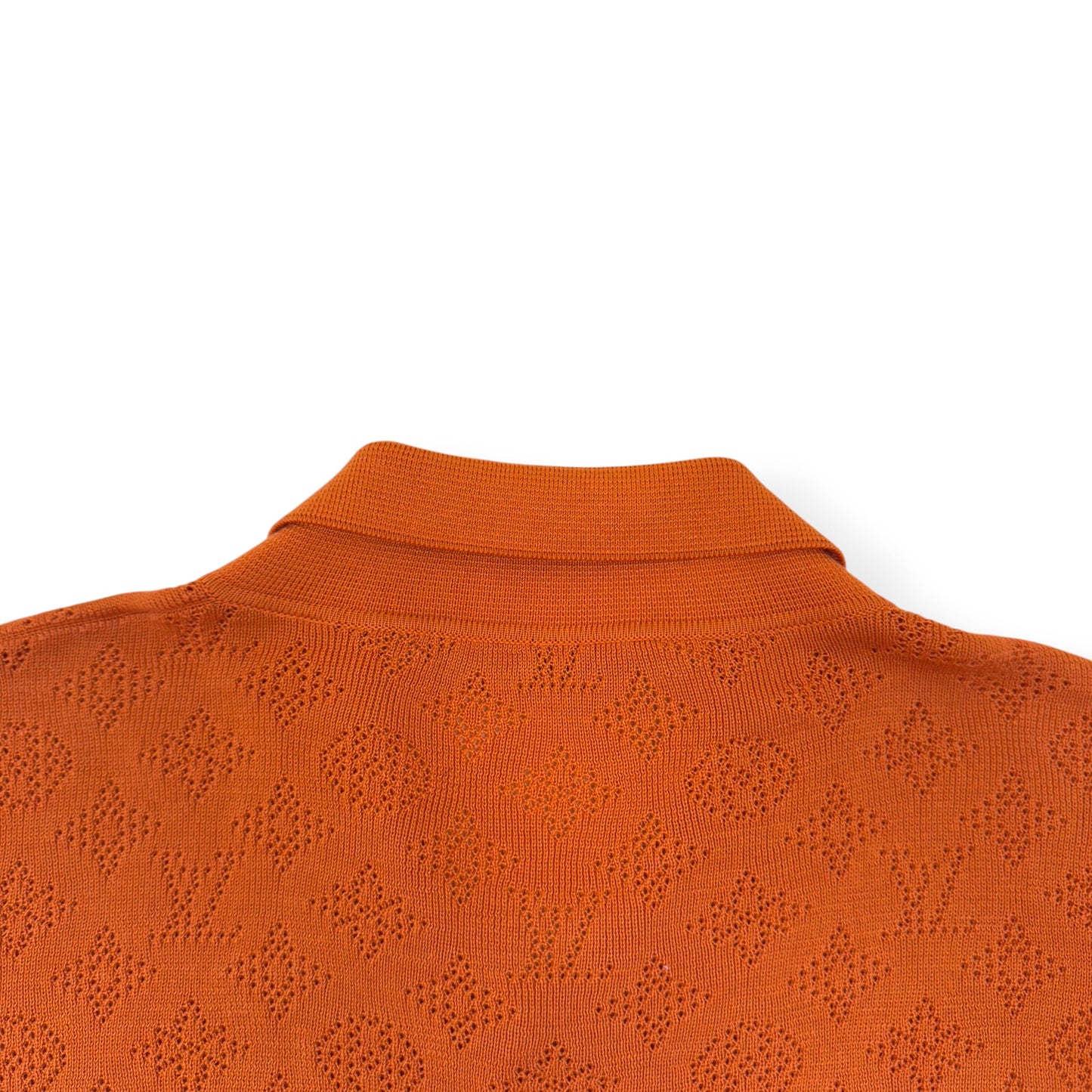 LOUIS VUITTON MONOGRAM POINTELLE COTTON SHIRT LUXURY ORANGE XL | XL, Orange