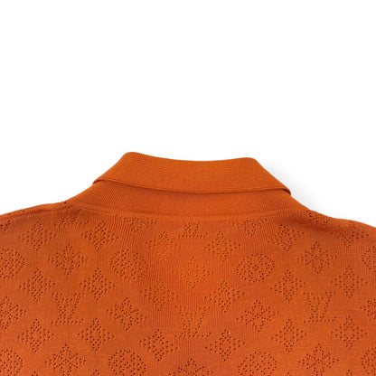 LOUIS VUITTON MONOGRAM POINTELLE COTTON SHIRT LUXURY ORANGE XL | XL, Orange