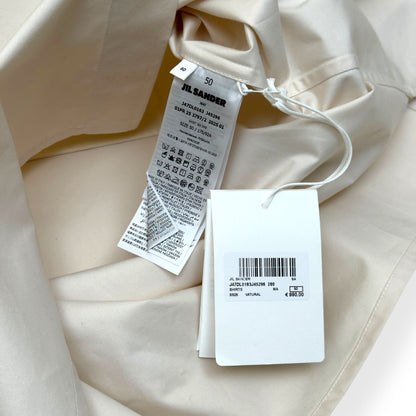 JIL SANDER SS25 FLAP POCKET SHIRT CREAM 50 / L | Large, Cream