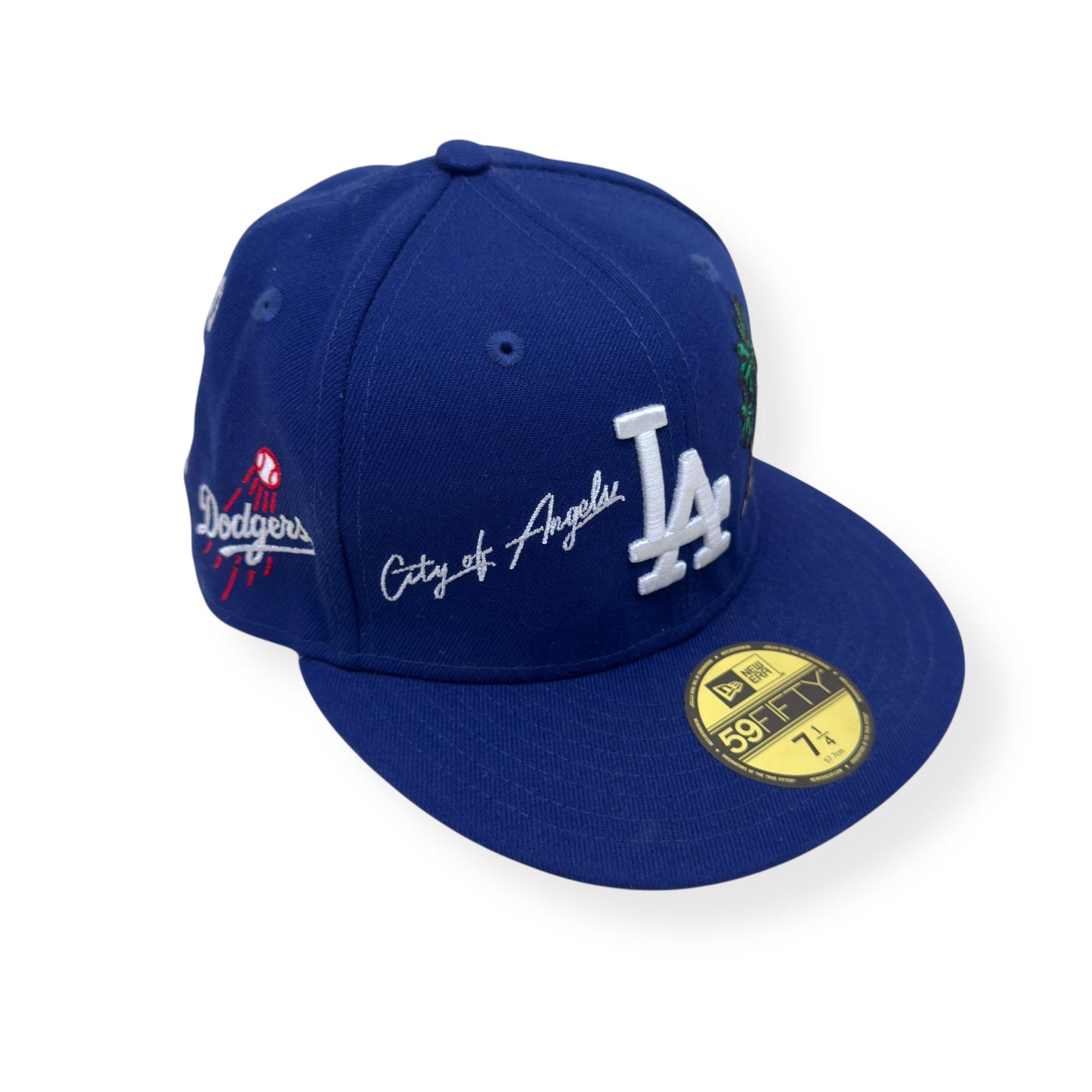 NEW ERA LOS ANGELES DODGERS PATCH 59FIFTY HAT BLUE / WHITE 7 1/4 | O/S, Blue