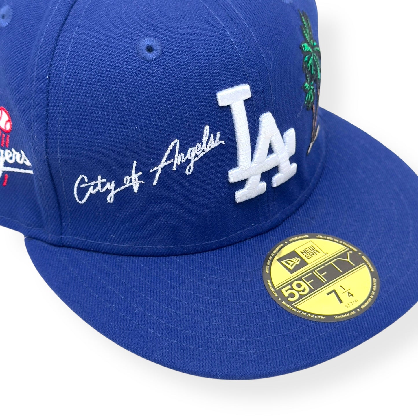 NEW ERA LOS ANGELES DODGERS PATCH 59FIFTY HAT BLUE / WHITE 7 1/4 | O/S, Blue