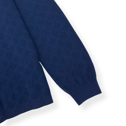 LOUIS VUITTON MONOGRAM POINTELLE COTTON OVERSHIRT LUXURY BLUE XL | XL, Blue