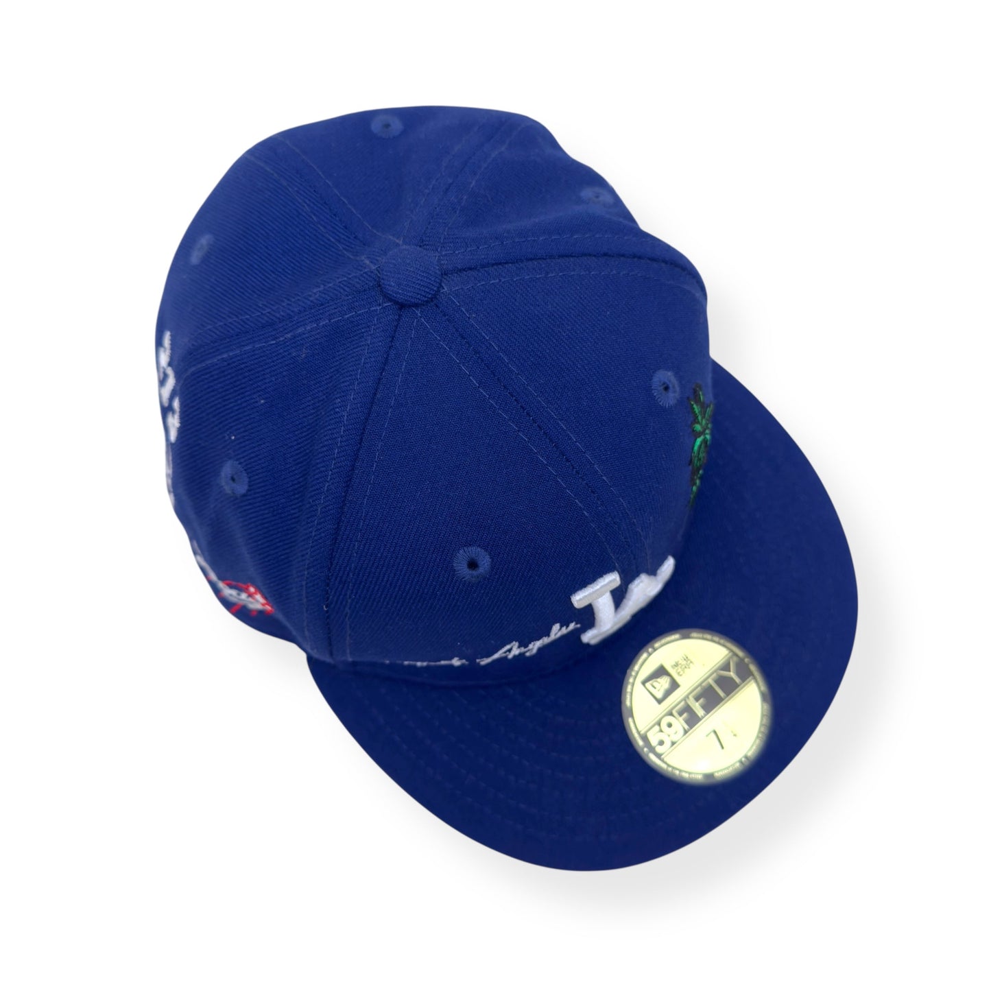 NEW ERA LOS ANGELES DODGERS PATCH 59FIFTY HAT BLUE / WHITE 7 1/4 | O/S, Blue