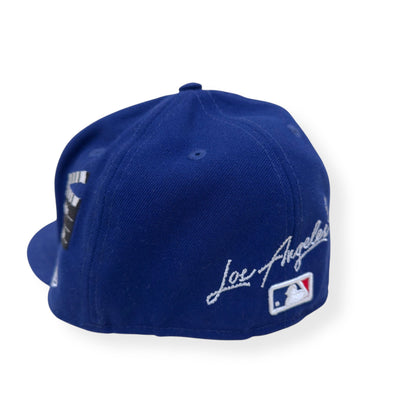 NEW ERA LOS ANGELES DODGERS PATCH 59FIFTY HAT BLUE / WHITE 7 1/4 | O/S, Blue