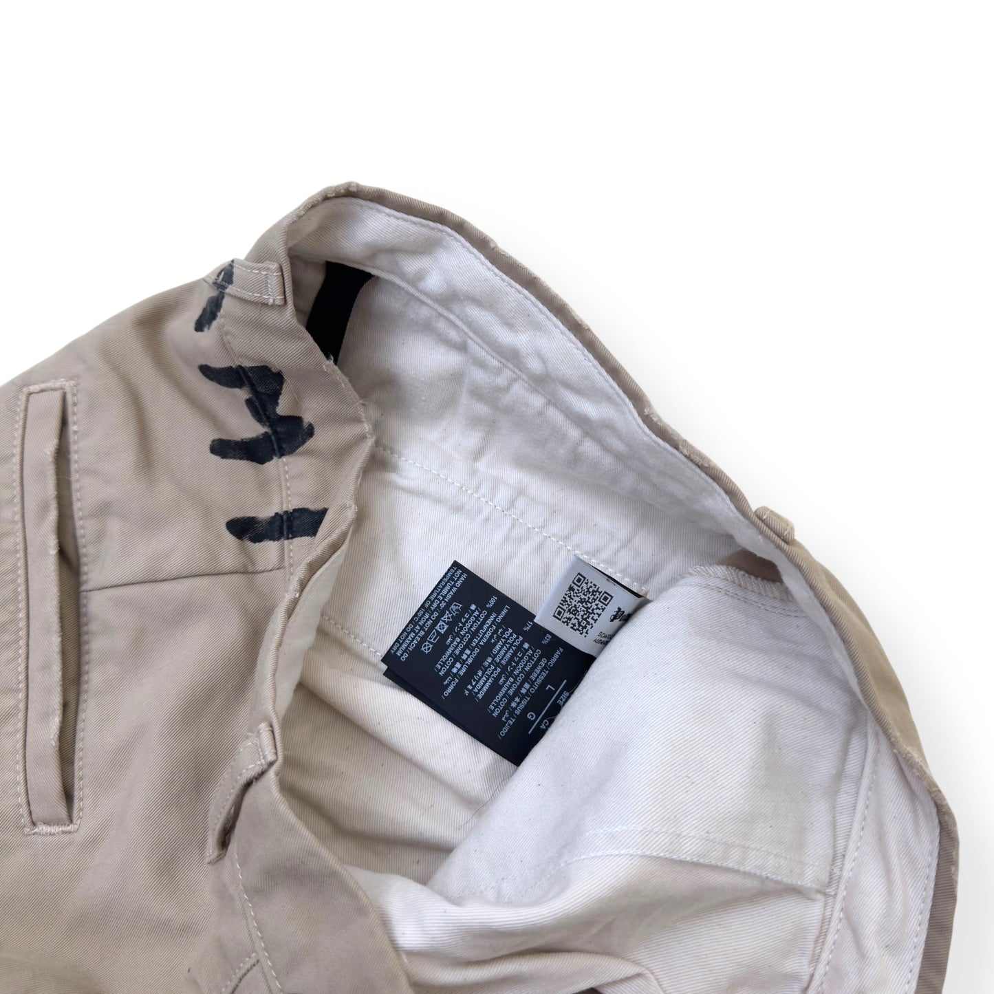 PALM ANGELS SEASONAL LOGO CHINO TROUSERS BEIGE / BLACK L | Large, Beige