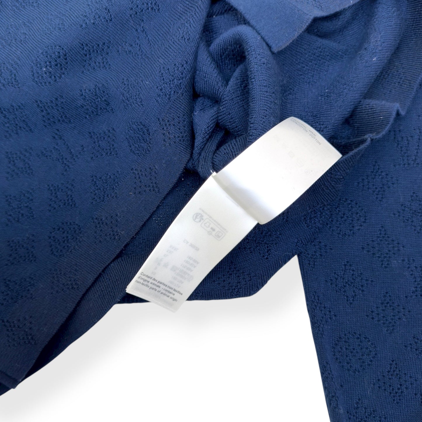 LOUIS VUITTON MONOGRAM POINTELLE COTTON OVERSHIRT LUXURY BLUE XL | XL, Blue