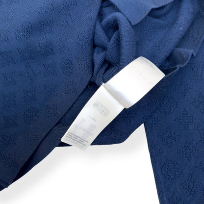 LOUIS VUITTON MONOGRAM POINTELLE COTTON OVERSHIRT LUXURY BLUE XL | XL, Blue