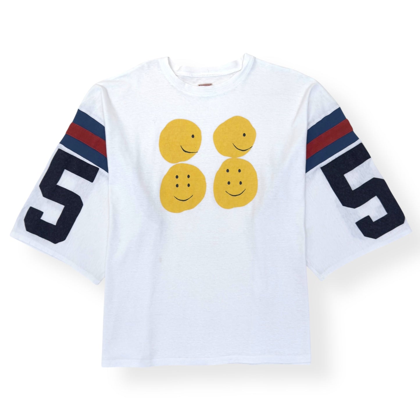 KAPITAL RAINBOWY 55 FOOTBALL HUGE T-SHIRT WHITE  3 / M | Medium, White