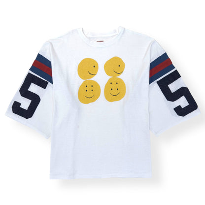 KAPITAL RAINBOWY 55 FOOTBALL HUGE T-SHIRT WHITE  3 / M | Medium, White