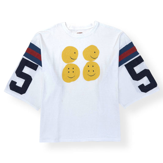 KAPITAL RAINBOWY 55 FOOTBALL HUGE T-SHIRT WHITE  3 / M | Medium, White