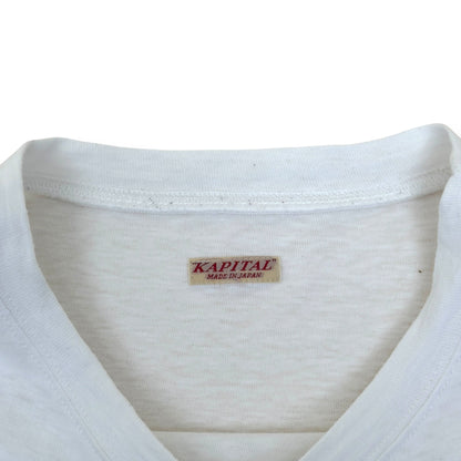 KAPITAL RAINBOWY 55 FOOTBALL HUGE T-SHIRT WHITE  3 / M | Medium, White