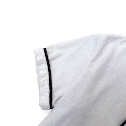 PRADA TERRY COTTON BOWLING SHIRT WHITE L | Large, White
