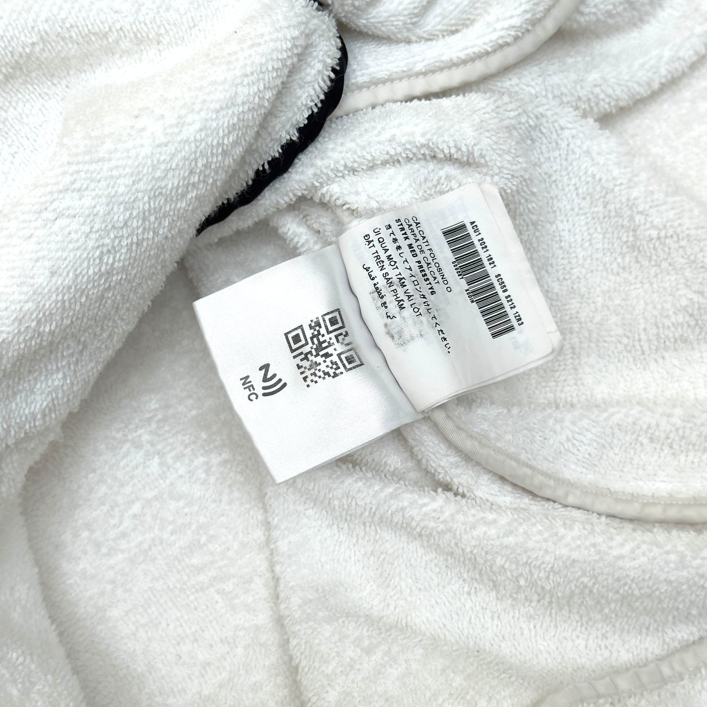 PRADA TERRY COTTON BOWLING SHIRT WHITE L | Large, White