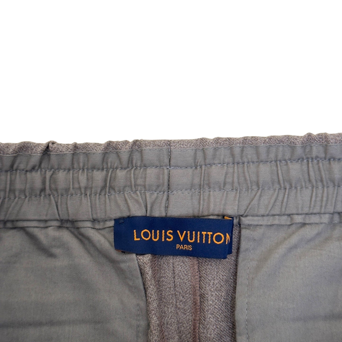 LOUIS VUITTON WOOL STRAIGHT LEG TROUSERS BEIGE 42 / M | Medium, Beige