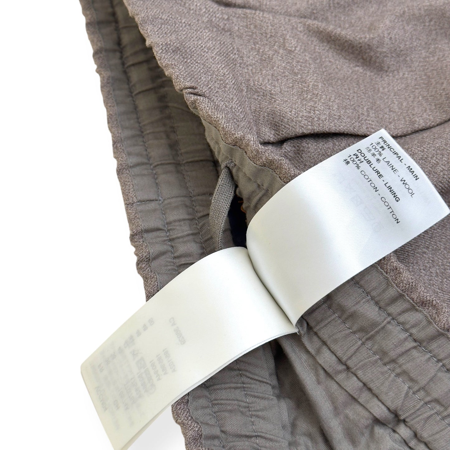 LOUIS VUITTON WOOL STRAIGHT LEG TROUSERS BEIGE 42 / M | Medium, Beige