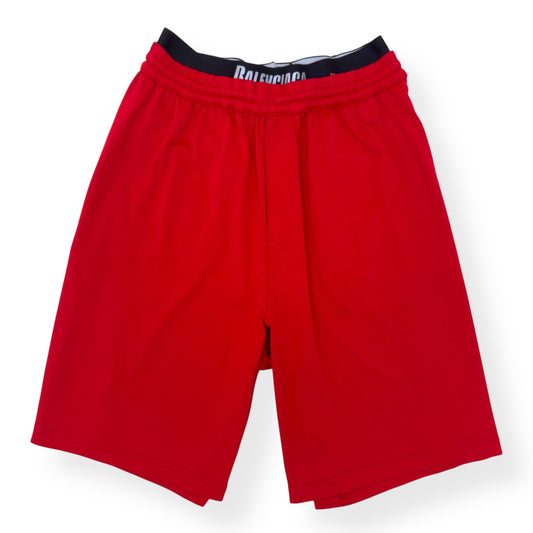 BALENCIAGA TECHNICAL-MESH JERSEY SWIM SHORTS RED / BLACK M | Medium, Black