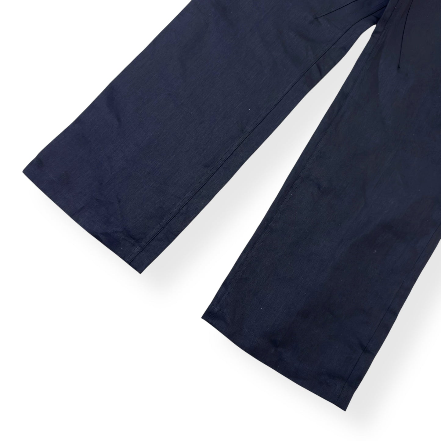RICK OWENS SS25 HOLLYWOOD GETH LINEN TROUSERS BLACK W36” | XL, Black