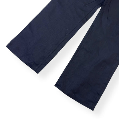 RICK OWENS SS25 HOLLYWOOD GETH LINEN TROUSERS BLACK W36” | XL, Black
