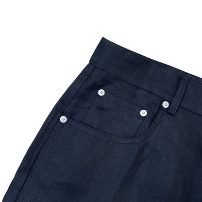RICK OWENS SS25 HOLLYWOOD GETH LINEN TROUSERS BLACK W36” | XL, Black