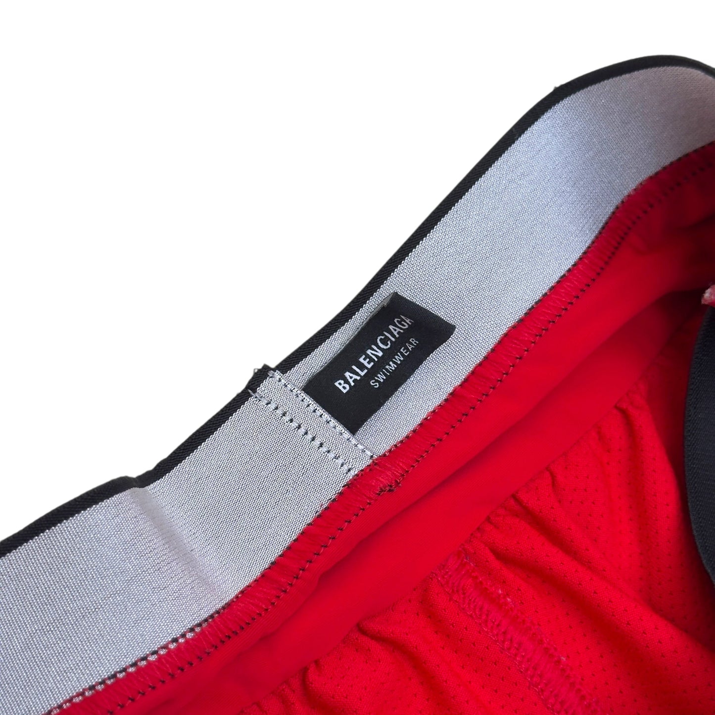 BALENCIAGA TECHNICAL-MESH JERSEY SWIM SHORTS RED / BLACK M | Medium, Black