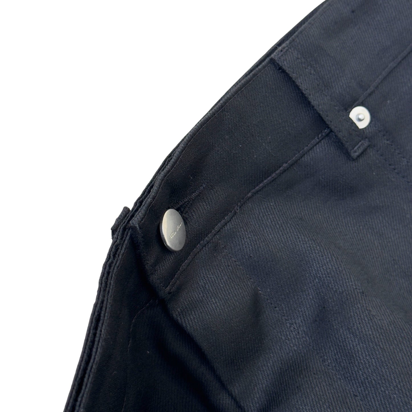RICK OWENS SS25 HOLLYWOOD GETH LINEN TROUSERS BLACK W36” | XL, Black