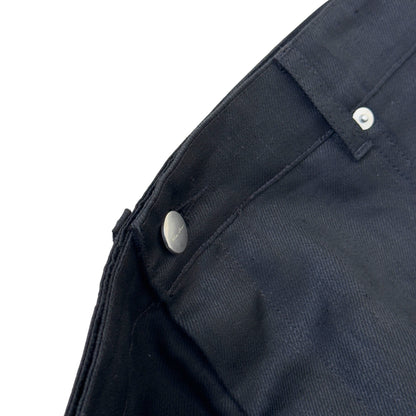 RICK OWENS SS25 HOLLYWOOD GETH LINEN TROUSERS BLACK W36” | XL, Black