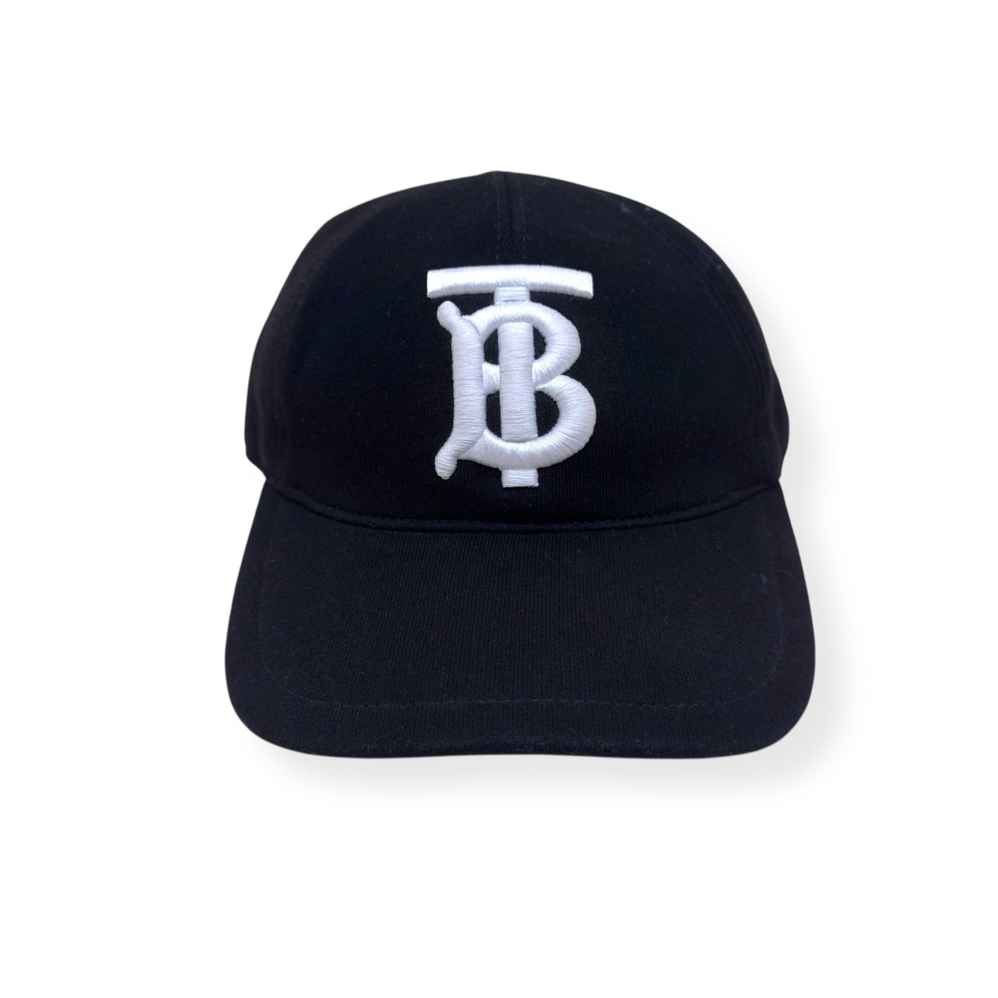 BURBERRY COTTON-TWILL BASEBALL CAP BLACK / WHITE S | O/S, Black