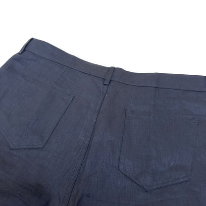 RICK OWENS SS25 HOLLYWOOD GETH LINEN TROUSERS BLACK W36” | XL, Black